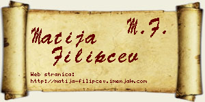 Matija Filipčev vizit kartica